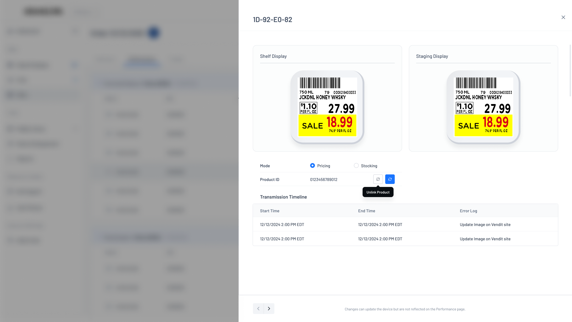 Unlink Product
